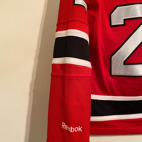 Reebok Black and Red NHL Replica Hockey Sporty Jersey, #21 Palmieri, Size MM - Picture 8 of 16